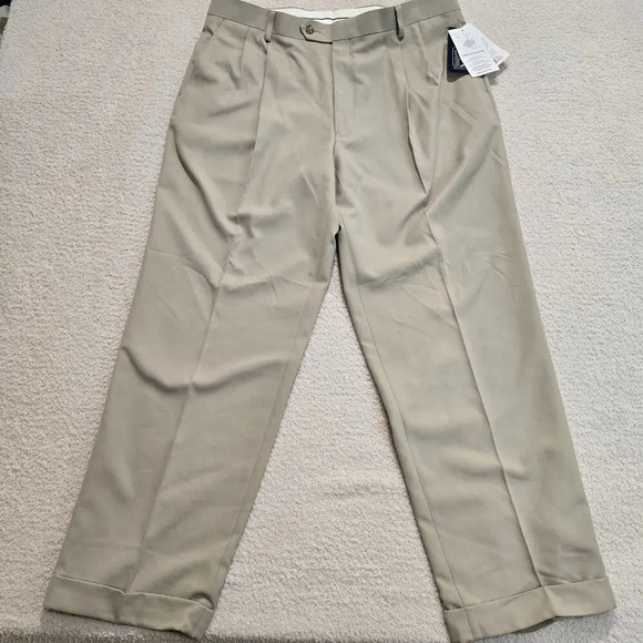 PGA Tour Other - PGA Tour Khaki Golf Pants Men's 38x30 NWT Pleated Cuffed